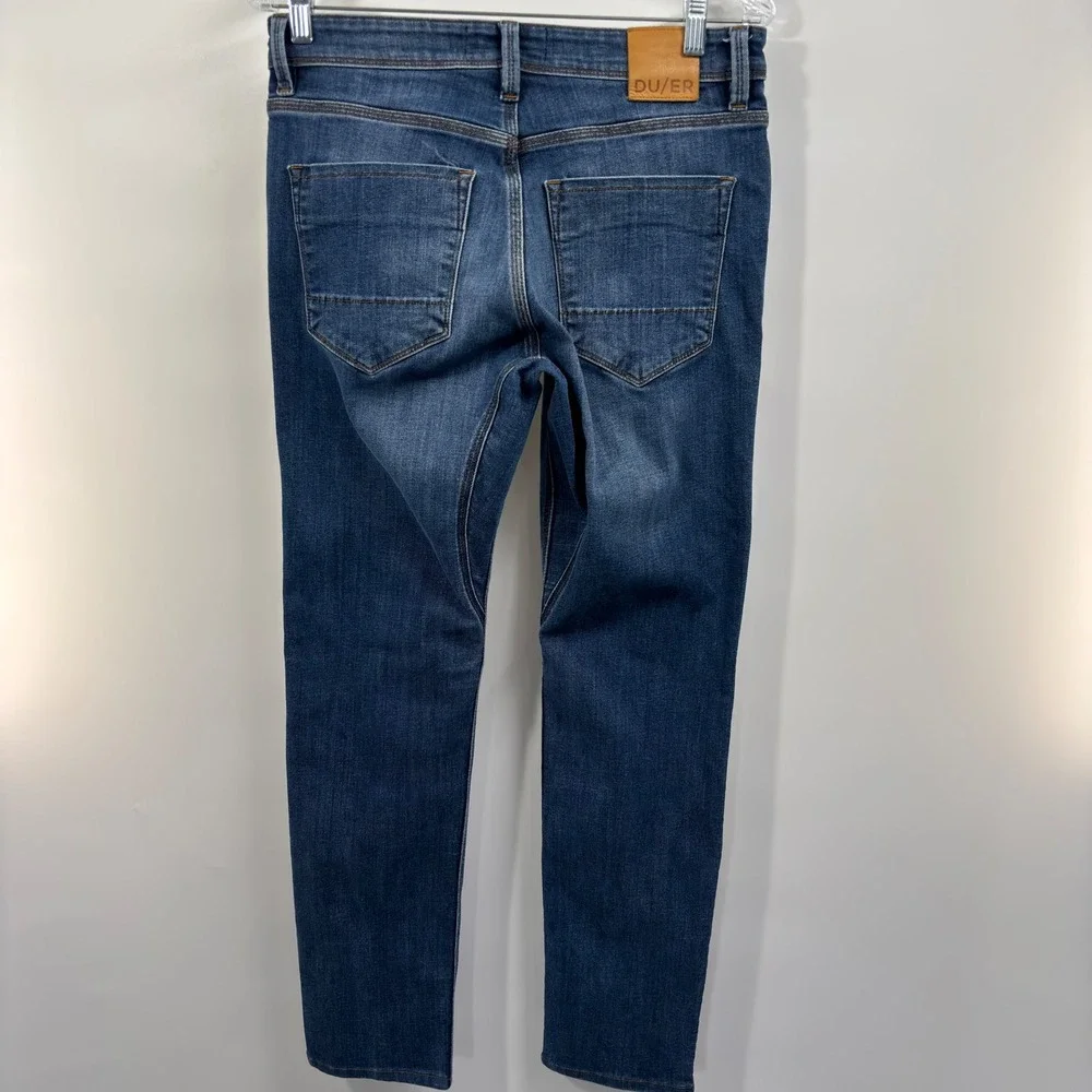 DUER L2X Slim Fit Jeans 30x30.5 Medium Wash Stretch Coolmax Denim